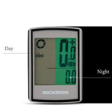 Waterproof Wireless Bicycle Computer with LCD Backlight, Speedometer & Odometer