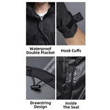 Waterproof Cycling Raincoat, Breathable Windproof Reflective
