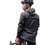 Waterproof Cycling Raincoat, Breathable Windproof Reflective