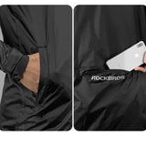 Waterproof Cycling Raincoat, Breathable Windproof Reflective
