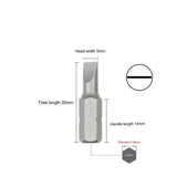 S2 Steel Slotted Screwdriver Bits Set – 1/4" Shank (6 different types available)