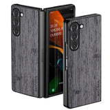 Leather & Bamboo Case for Samsung Galaxy Z Fold 5