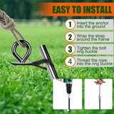 Heavy-Duty Ground Anchors with Straps (Pack of 4)