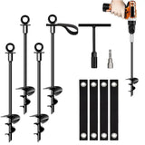 Heavy-Duty Ground Anchors with Straps (Pack of 4)