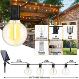 Shatterproof Solar String Lights G40 (Waterproof) with USB & Remote Control