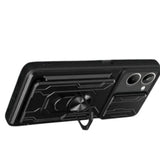 Shockproof Card Slot Case for Samsung Galaxy Note & S Series (Black)