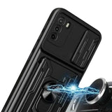Shockproof Card Slot Case for Samsung Galaxy Note & S Series (Black)