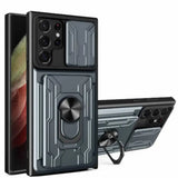 Shockproof Card Slot Case for Samsung Galaxy Note & S Series (Gray)