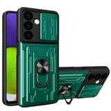 Shockproof Card Slot Case for Samsung Galaxy Note & S Series (Green)