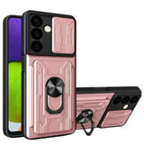 Shockproof Card Slot Case for Samsung Galaxy Note & S Series (Rose Gold)