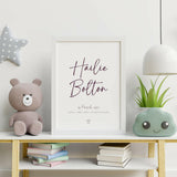 Signature Birth Print