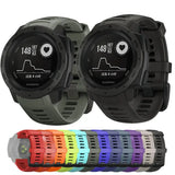 Silicone Strap for the Garmin Instinct 1/2/Esports/Solar Series (22mm) (13 colours available)