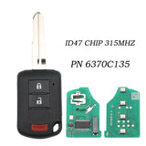 315MHz ID46 Remote Head Car Key for Mitsubishi Lancer (2016–2017) 2+1/3+1 Button