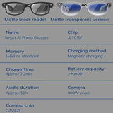 Smart Cycling Glasses – 8MP Camera, Bluetooth Calling, Translation
