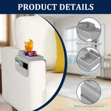 Silicone Sofa Armrest Tray with Dual Cup Holders