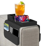 Silicone Sofa Armrest Tray with Dual Cup Holders