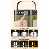 Foldable Solar Camping Light 2000mAh with Power Bank & Digital Display