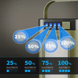 Foldable Solar Camping Light 2000mAh with Power Bank & Digital Display