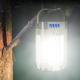 Foldable Solar Camping Light 2000mAh with Power Bank & Digital Display