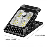 Solar Powered Outdoor Clip-On Lawn Lamp with Motion Sensor