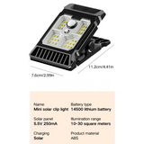 Solar Powered Outdoor Clip-On Lawn Lamp with Motion Sensor