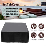 Square Hot Tub Cover – Waterproof, Anti-UV Protector for Outdoor Spa (4 colours available)
