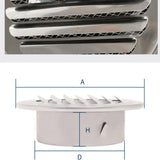 Stainless Steel 100mm RV Exterior Air Vent Grille