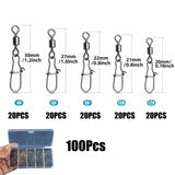 Stainless Steel Fishing Swivel Snaps – 50/100/200pcs