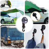 Heavy-Duty Car Suction Cup Anchor with Hook & Carabiner