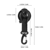 Heavy-Duty Car Suction Cup Anchor with Hook & Carabiner