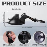 Heavy-Duty Car Suction Cup Anchor with Hook & Carabiner