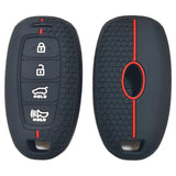 Honeycomb Silicone 4-Button Key Cover for Hyundai Elantra, Sonata & Custo Remote Keys