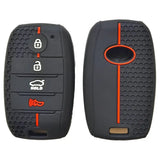 Honeycomb Silicone 4-Button Key Cover for Kia K2, K3, K4, KX7 & Freedy Smart Keys