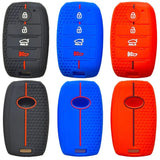 Honeycomb Silicone 4-Button Key Cover for Kia K2, K3, K4, KX7 & Freedy Smart Keys