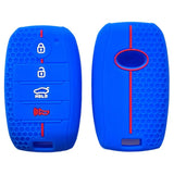 Honeycomb Silicone 4-Button Key Cover for Kia K2, K3, K4, KX7 & Freedy Smart Keys