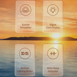 Sunrise Alarm Clock with White Noise, Bluetooth, Wake-Up Light & Soothing Sounds