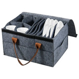 Thick Felt Board Dish & Cup Storage Rack for RV