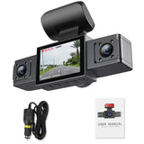 Three-Lens Car Camera with 24H Parking Monitor