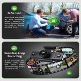 Three-Lens Car Camera with 24H Parking Monitor