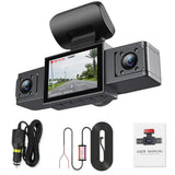Three-Lens Car Camera with 24H Parking Monitor