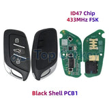 433MHz ID47 Smart Remote Key for MG4, MG5, MG6, ZS, HS, ZX & GT