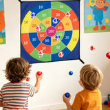 Trampoline Dart Board Game Set with Velcro Balls