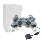 Transparent Blue PS2 Wired Controller – Dual Vibration (different colours available)