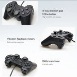 Transparent Blue PS2 Wired Controller – Dual Vibration (different colours available)
