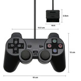 Transparent Blue PS2 Wired Controller – Dual Vibration (different colours available)