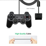 Transparent Blue PS2 Wired Controller – Dual Vibration (different colours available)