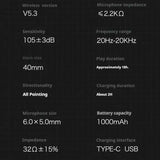 Tri-Mode RGB Gaming Headset – 2.4G Wireless & Wired, Long Life