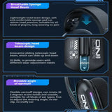 Tri-Mode RGB Gaming Headset – 2.4G Wireless & Wired, Long Life