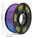 Tricolour Silk PLA 3D Printer Filament 1.75mm (250g)
