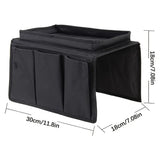 TV Remote Control Holder Sofa Armrest Organizer with Storage Pockets